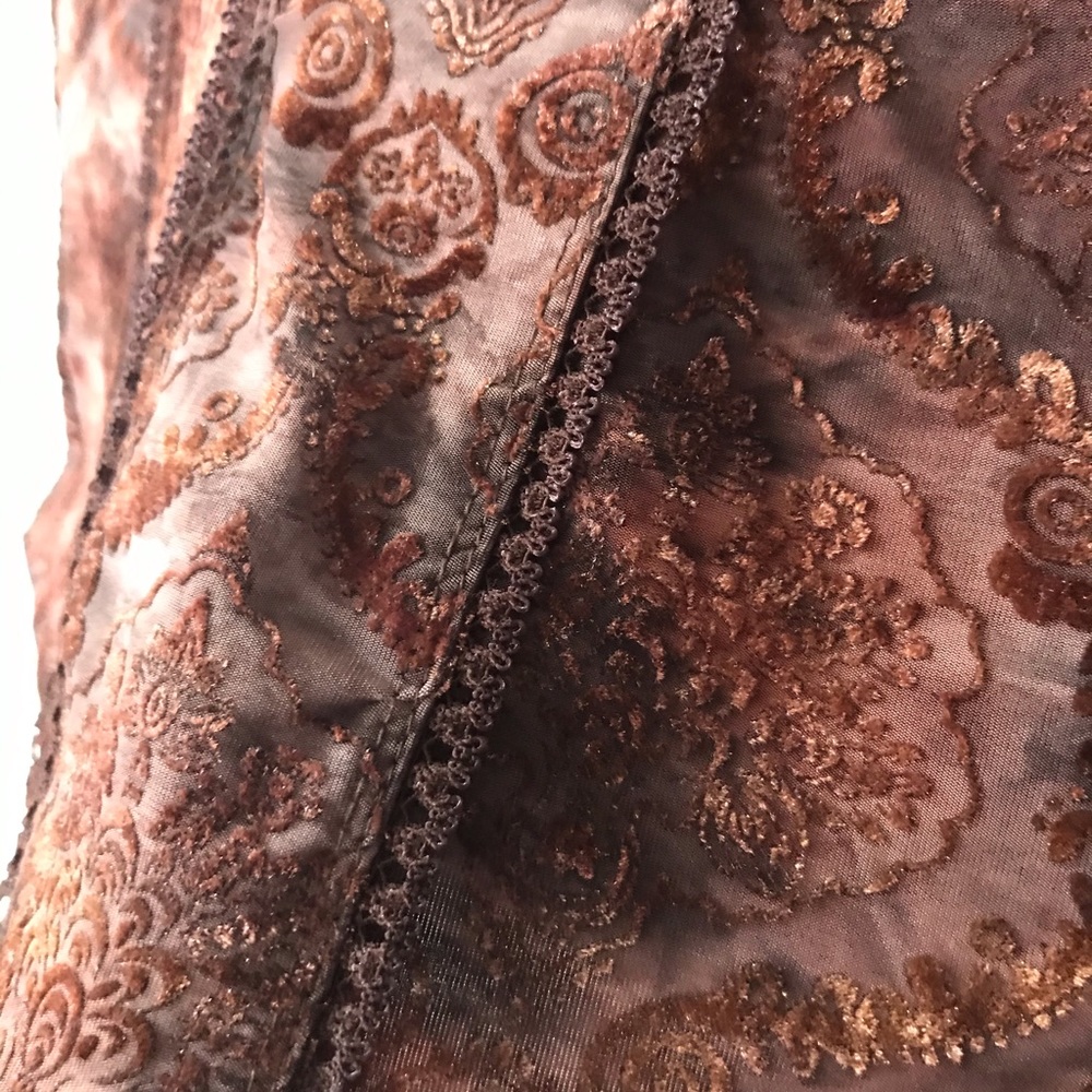 CATO - Sleeveless Dressy Top -Brown Size Small - Picture 5 of 9